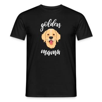 Golden Mama Golden Retriever - Men's T-Shirt - black - Front - AI Model Male 178 light (178cm)