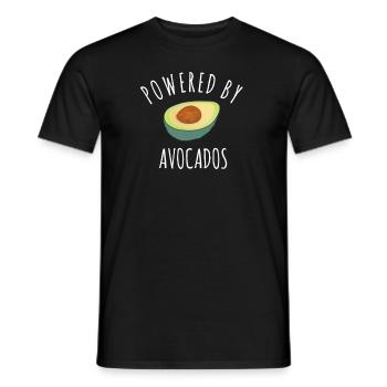 Powered by Avocados - Men's T-Shirt - black - Front - AI Model Male 178 light (178cm)
