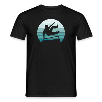 Parkour - Männer T-Shirt - Schwarz - Vorne - AI Model Male 178 light (178cm)