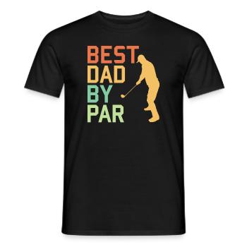 Best Dad By Par - Gift for a Golfer - Men's T-Shirt - black - Front - AI Model Male 178 light (178cm)