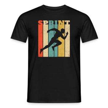 Conception de sprint rétro pour un sprinter - SPRINT - T-shirt homme - noir - Devant - AI Model Male 178 light (178cm)