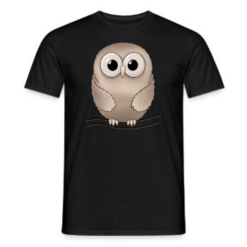 Eule - Männer T-Shirt - Schwarz - Vorne - AI Model Male 178 light (178cm)