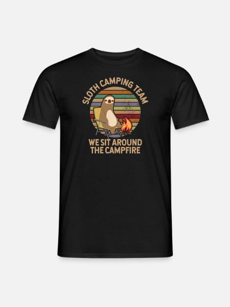 Sloth Camping Team - Men's T-Shirt - black