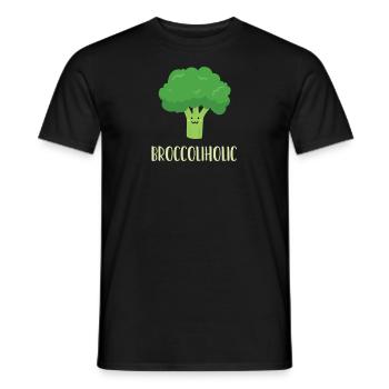 Conception drôle d'amant de brocoli - Brocoli Kawaii - T-shirt homme - noir - Devant - AI Model Male 178 light (178cm)