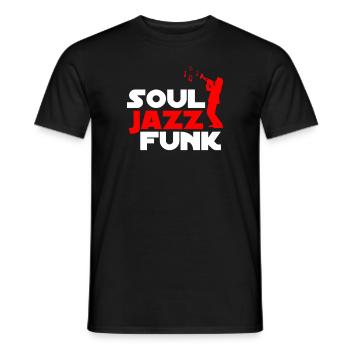 Soul jazz funk - T-shirt homme - noir - Devant - AI Model Male 178 light (178cm)