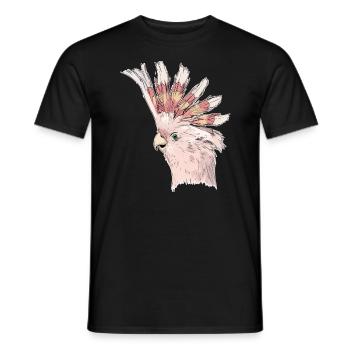 Papagei Kakadu Punk Vogel Geschenk - Männer T-Shirt - Schwarz - Vorne - AI Model Male 178 light (178cm)