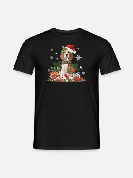 Beagle Christmas - Men's T-Shirt - black