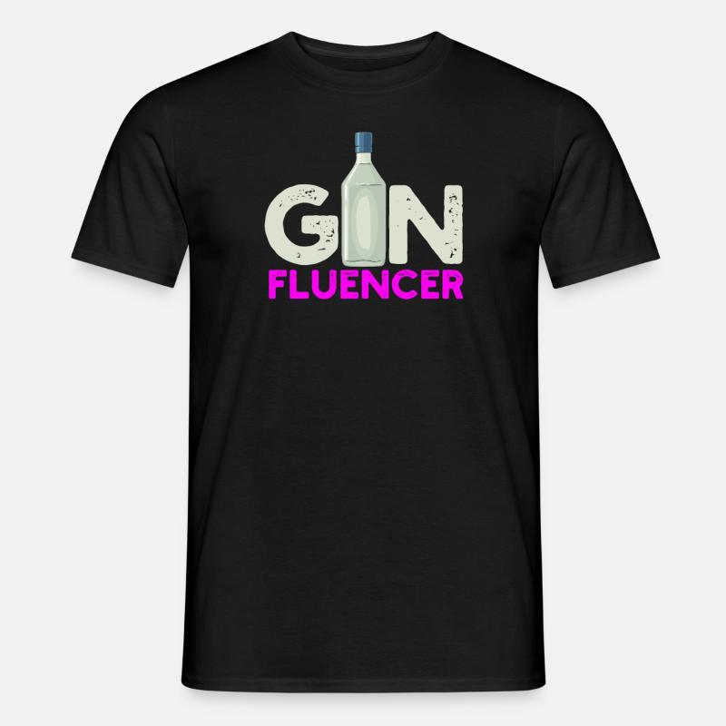 Gin Fluencer - Männer T-Shirt - Schwarz