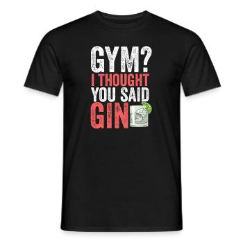 Gym Gin Fitness - Männer T-Shirt - Schwarz - Vorne - AI Model Male 178 light (178cm)