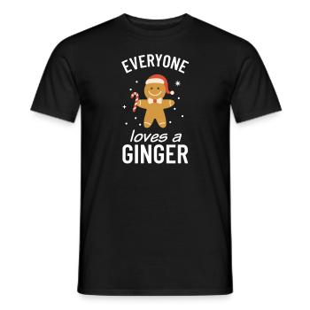 Tout le monde aime un pain d'épice de Noël au gingembre - T-shirt homme - noir - Devant - AI Model Male 178 light (178cm)