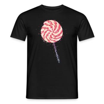 Glitter lollipop - Men's T-Shirt - black - Front - AI Model Male 178 light (178cm)