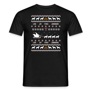 Labrador Christmas Ugly Christmas - Men's T-Shirt - black - Front - AI Model Male 178 light (178cm)
