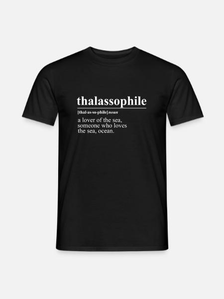 Captain Thalassophile Sea Sea Ocean Sailing - Men's T-Shirt - black