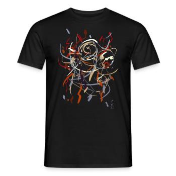 Abstrakt Malerei - Männer T-Shirt - Schwarz - Vorne - AI Model Male 178 light (178cm)