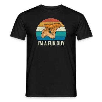 Pfifferling Wildpilzsucher - Ich bin ein FUN GUY - Männer T-Shirt - Schwarz - Vorne - AI Model Male 178 light (178cm)