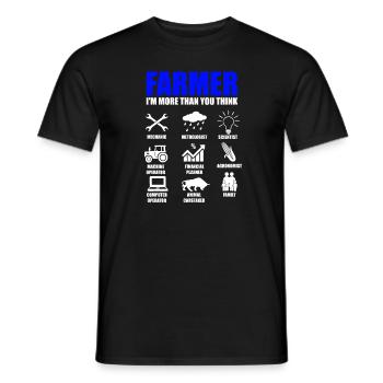Landwirt Farmer Bauer Traktor Bauernhof Stall - Männer T-Shirt - Schwarz - Vorne - AI Model Male 178 light (178cm)