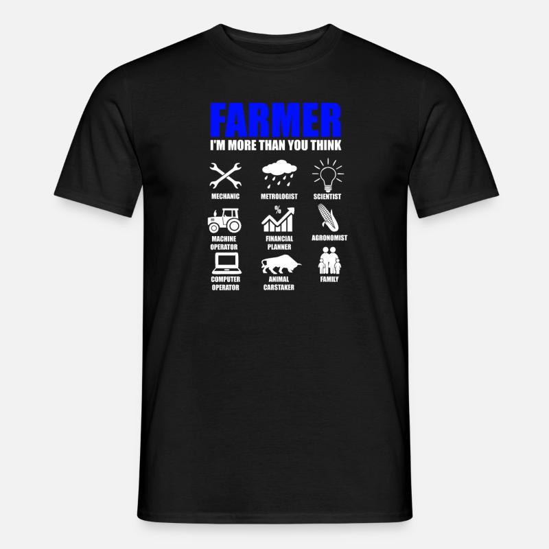 Landwirt Farmer Bauer Traktor Bauernhof Stall - Mænd T-shirt - sort