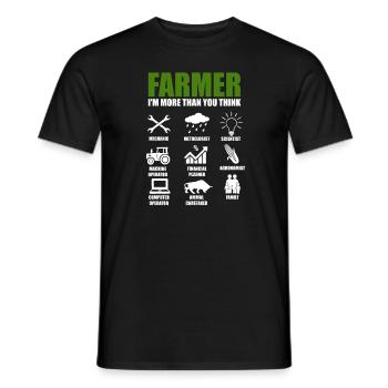 Landwirt Farmer Bauer Traktor Bauernhof Stall - Männer T-Shirt - Schwarz - Vorne - AI Model Male 178 light (178cm)