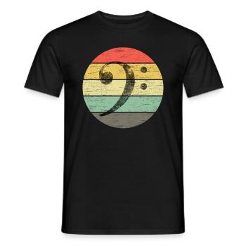 bass clef - Men's T-Shirt - black - Front - AI Model Male 178 light (178cm)