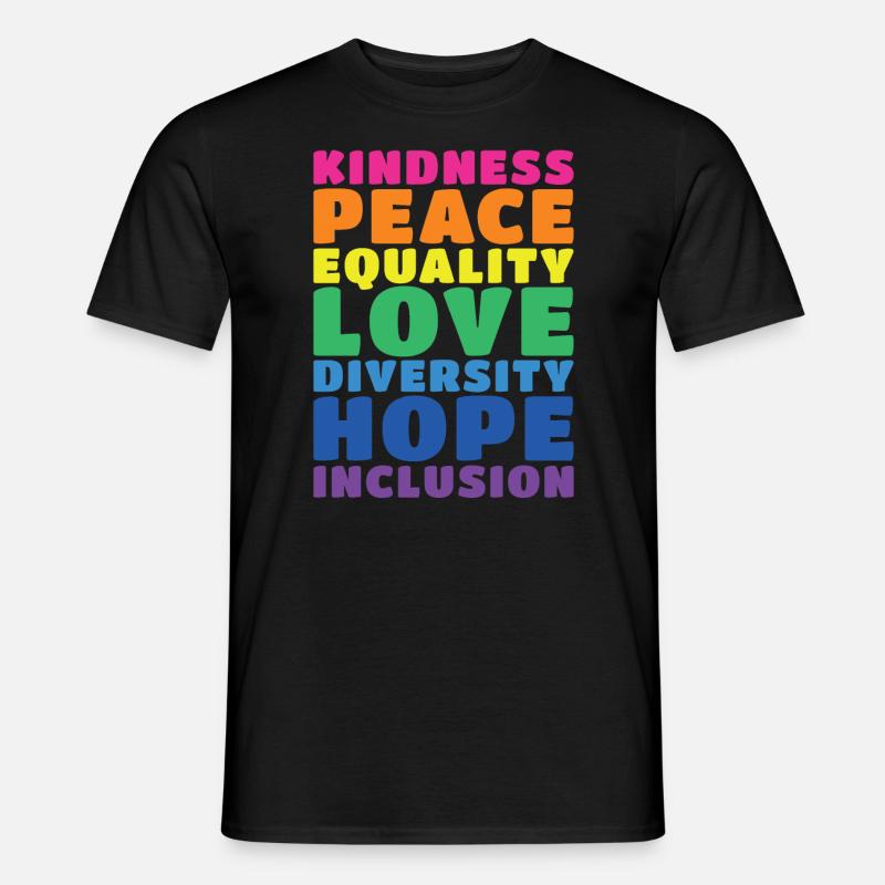 Rainbow Colors Diversity Inclusion - Men’s T-shirt - black