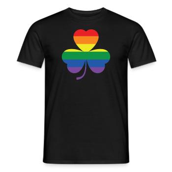 Gay Pride Shamrock Irish Heritage - Men's T-Shirt - black - Front - AI Model Male 178 light (178cm)