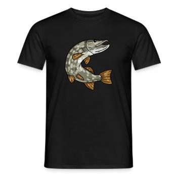 Hecht - Männer T-Shirt - Schwarz - Vorne - AI Model Male 178 light (178cm)