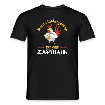 Mein Lieblingstier ist der Zapfhahn Bier Saufen - Männer T-Shirt - Schwarz - Vorne - AI Model Male 178 light (178cm)