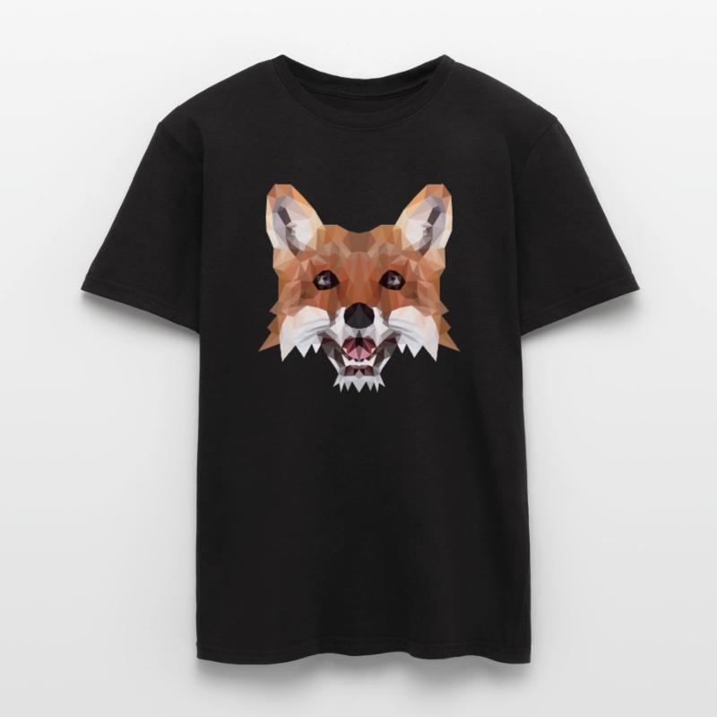Fuchs Polygon Geometrisch Waldtier Geschenkidee Männer T-Shirt