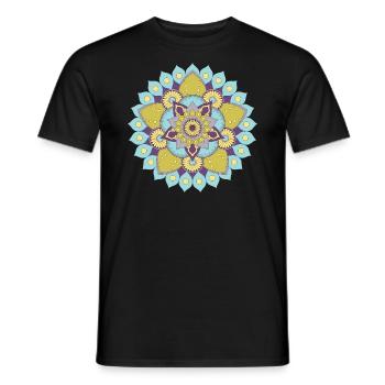 Mandala - Männer T-Shirt - Schwarz - Vorne - AI Model Male 178 light (178cm)