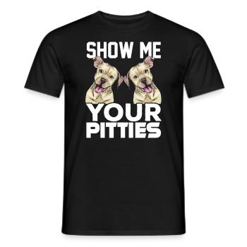 Pitbull Dog Lover Dog Bullterier - Men's T-Shirt - black - Front - AI Model Male 178 light (178cm)