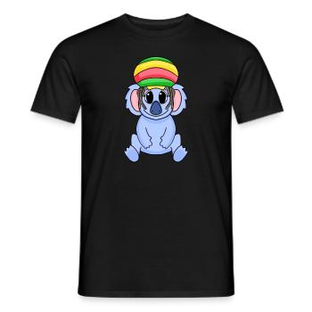 Rasta Koala - Männer T-Shirt - Schwarz - Vorne - AI Model Male 178 light (178cm)
