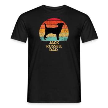 Jack Russell Papa pour Hommes Garçons Jack Russell - T-shirt homme - noir - Devant - AI Model Male 178 light (178cm)