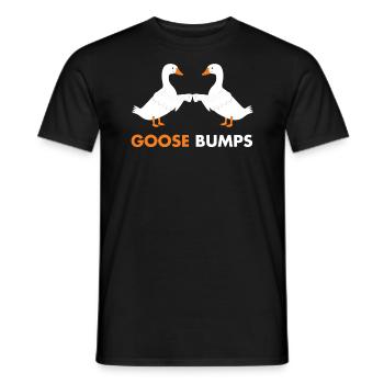 GOOSE Bumps Funny Geese Pun GooseBumps - Men's T-Shirt - black - Front - AI Model Male 178 light (178cm)