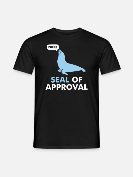 SEAL of Approval Funny Pun - Men's T-Shirt - black