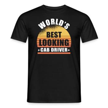 Worlds best looking cab driver taxi driver - Men's T-Shirt - black - Front - AI Model Male 178 light (178cm)