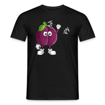 Vegan Vegan Bodybuilding Champignon Prune - T-shirt homme - noir - Devant - AI Model Male 178 light (178cm)