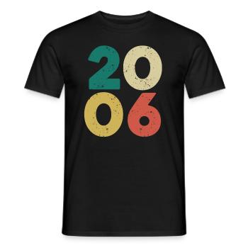 2006 - Millésime 2006 Rétro Vintage - T-shirt homme - noir - Devant - AI Model Male 178 light (178cm)