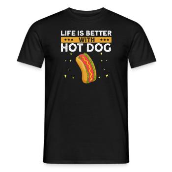 Hot Dog Love Hot Dog Pomme de terre Ketchup - T-shirt homme - noir - Devant - AI Model Male 178 light (178cm)