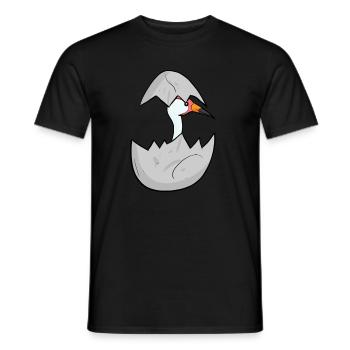 Grue pour bébé - T-shirt homme - noir - Devant - AI Model Male 178 light (178cm)