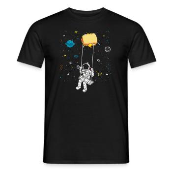Astronaut Sandwich Liebe Astronomie Sandwich - Männer T-Shirt - Schwarz - Vorne - AI Model Male 178 light (178cm)