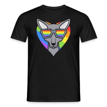 Chat LGBT Sphynx Rainbow - T-shirt homme - noir - Devant - AI Model Male 178 light (178cm)