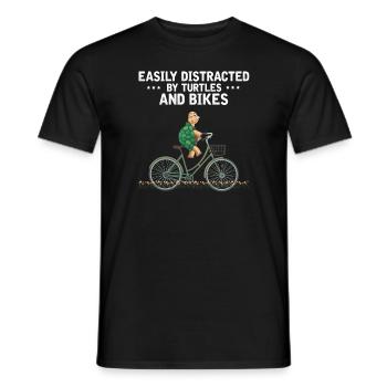 Schildkröten Und Fahrräder Fahrrad Meeresbiologe - Männer T-Shirt - Schwarz - Vorne - AI Model Male 178 light (178cm)