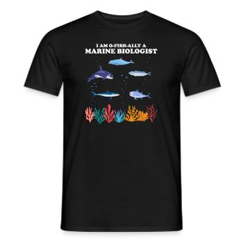 Official Marine Biologist Fish Marine Biology - Men's T-Shirt - black - Front - AI Model Male 178 light (178cm)