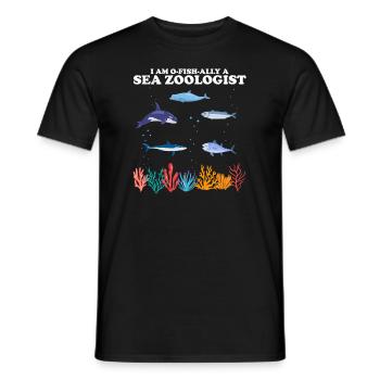 Official Marine Zooologist Zooology Sea - Men's T-Shirt - black - Front - AI Model Male 178 light (178cm)