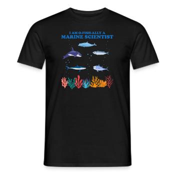 Official Marine Scientist Marine Biologist - Men's T-Shirt - black - Front - AI Model Male 178 light (178cm)