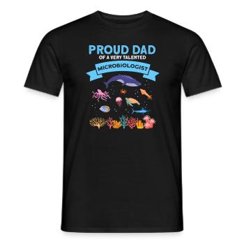 Fier Papa Microbiologie Biologie Biologiste Mer - T-shirt homme - noir - Devant - AI Model Male 178 light (178cm)