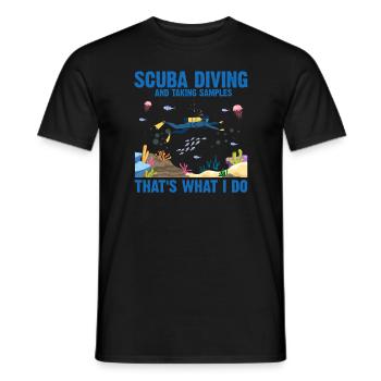 Diving Diver Marine Biologist Marine Biology Ocean - Men's T-Shirt - black - Front - AI Model Male 178 light (178cm)