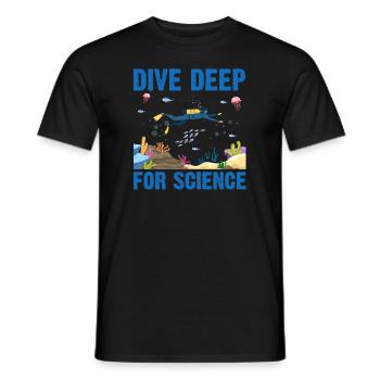 Plongeur plongeur scientifique Biologiste marin Ozea - T-shirt homme - noir - Devant - AI Model Male 178 light (178cm)