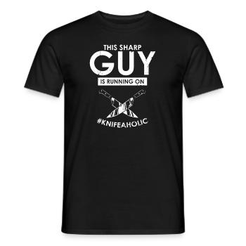 Knife Collector Designs Messerfan Knife Maker - Men's T-Shirt - black - Front - AI Model Male 178 light (178cm)