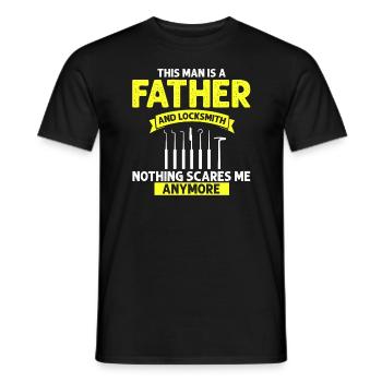 Lockpicking Expert Déverrouillage Service Lock Papa - T-shirt homme - noir - Devant - AI Model Male 178 light (178cm)